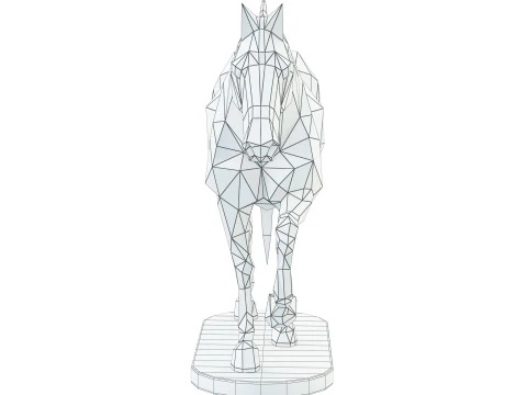 Cavallo geometrico Modello 3D