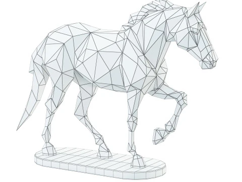 Cavallo geometrico Modello 3D