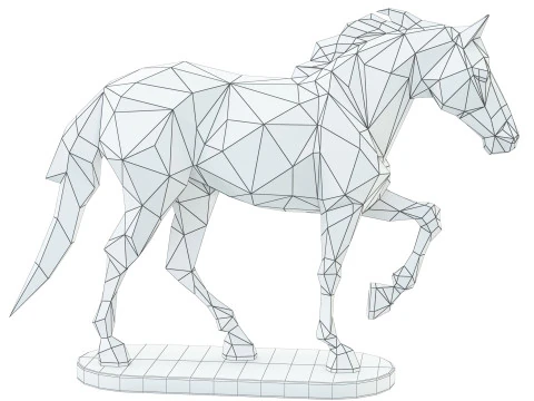 Cavallo geometrico Modello 3D