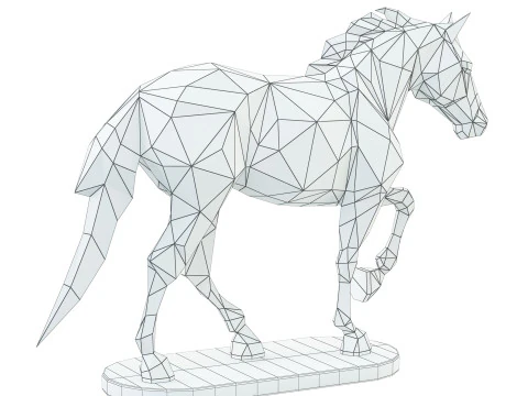 Cavallo geometrico Modello 3D