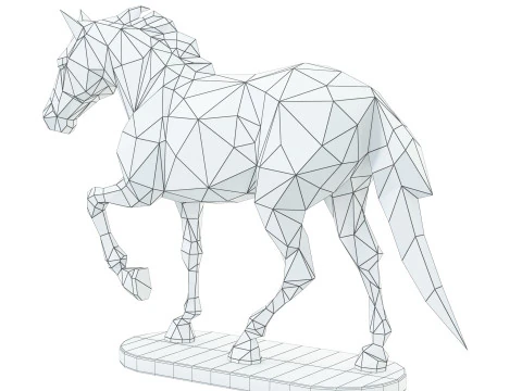 Cavallo geometrico Modello 3D