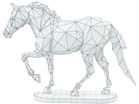 Cavallo geometrico Modello 3D