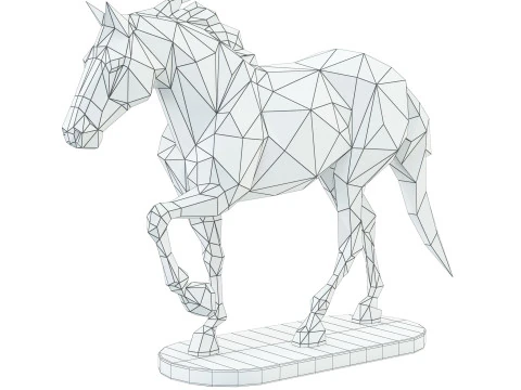 Cavallo geometrico Modello 3D