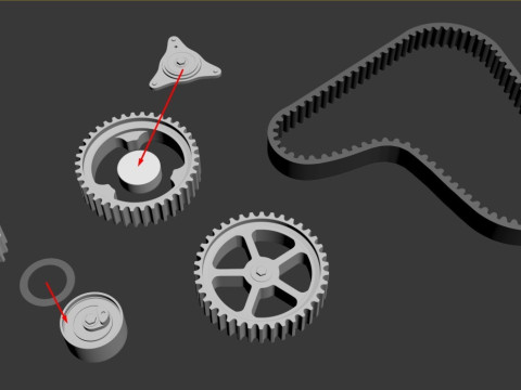 WYKOŃCZENIE PASKA ROZRZĄDU SAMOCHODU Model do druku 3D