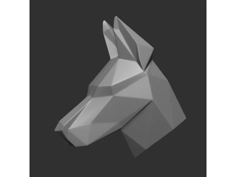 LOW POLY DOBERMAN PUZZLE 3D Print Model