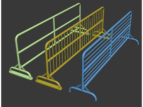 SET BARRIERA STRADALE Modello di stampa 3D