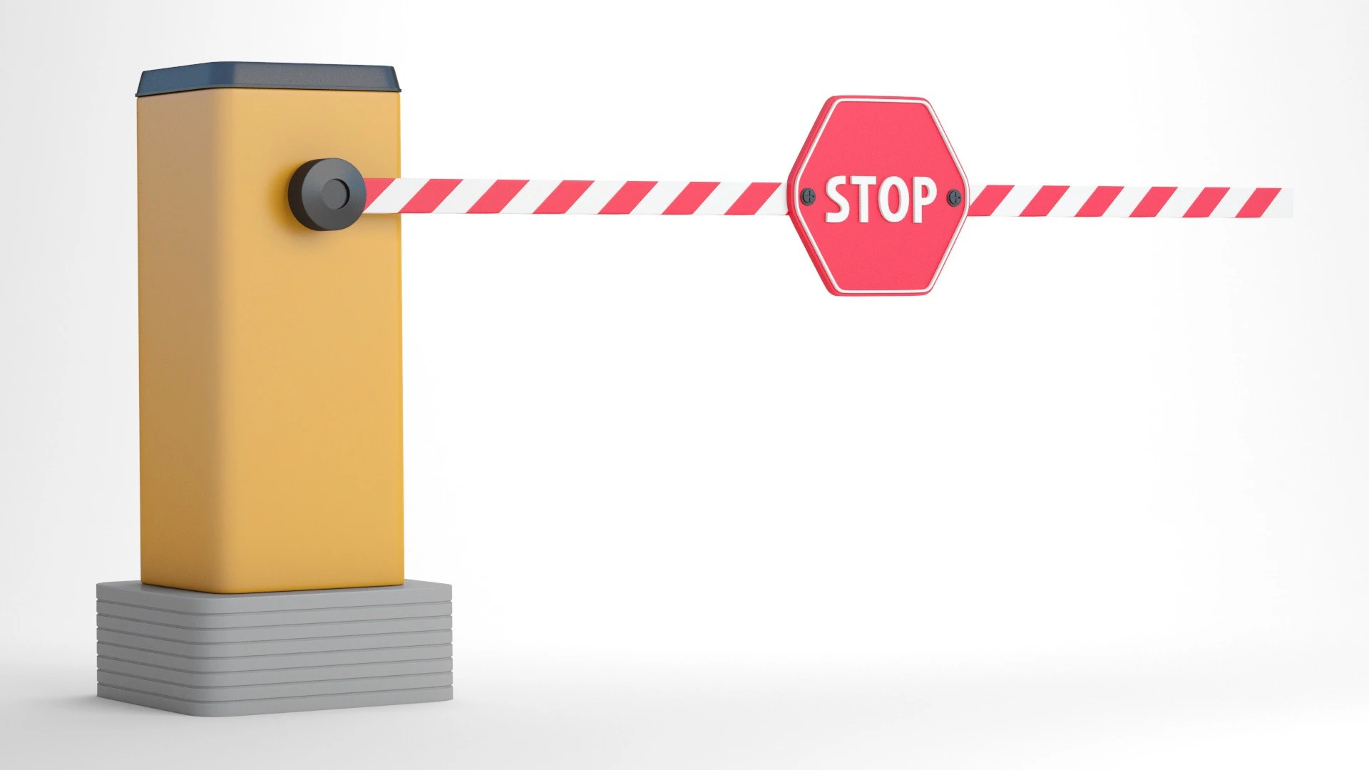 PARKING CAR BARRIER 3D Print Model .c4d .max .obj .3ds .fbx .stl .blend