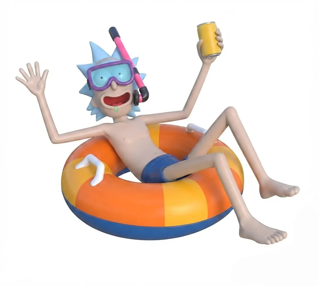 RICK SANCHEZ SWIM RING 3D Print Model .c4d .max .obj .3ds .fbx .stl .blend 