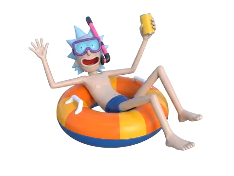 RICK SANCHEZ SCHWIMMRING 3D Druckmodell