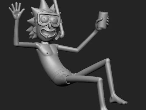 RICK SANCHEZ SWIM RING 3D Print Model