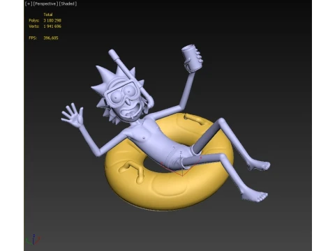 RICK SANCHEZ SWIM RING 3D Print Model