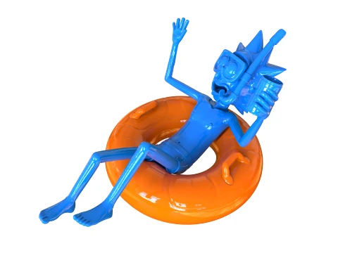 RICK SANCHEZ SWIM RING 3D Print Model