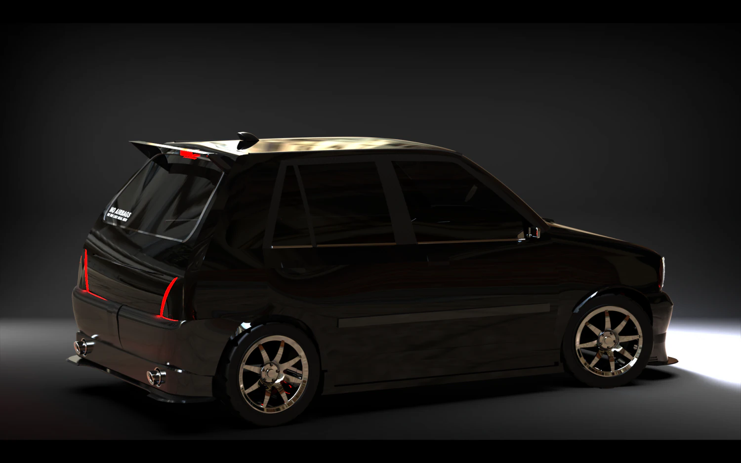 Maruti 800 Modified 3D Model .c4d .max .obj .3ds .fbx .stl .blend 