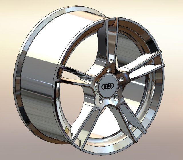 Audi wheel rim 3D मॉडल .c4d .max .obj .3ds .fbx .stl .blend 