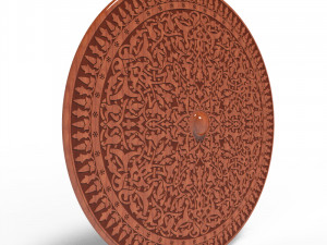 Wall panel stylized as Arabian Shield 3D Model