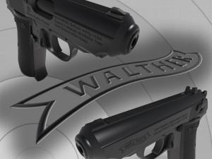 Pneumatic pistol Walther - Umarex ppk-s 3D Model