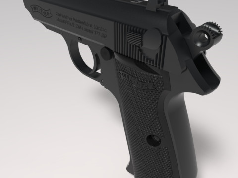 Pneumatic pistol Walther - Umarex ppk-s 3D 모델