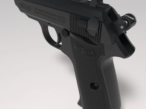 Pneumatic pistol Walther - Umarex ppk-s 3D Model