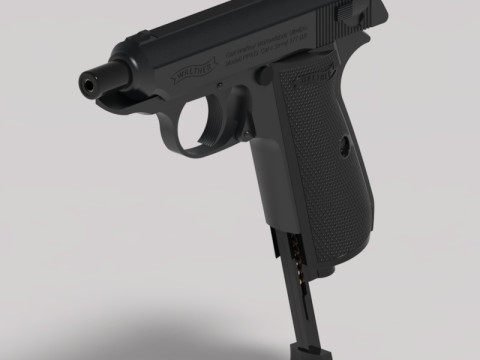 Pneumatic pistol Walther - Umarex ppk-s 3D 모델