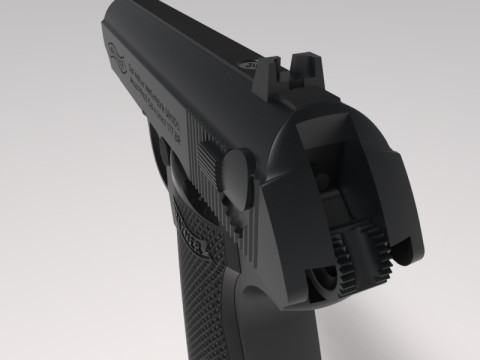 Pneumatic pistol Walther - Umarex ppk-s 3D 모델
