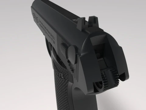 Pneumatic pistol Walther - Umarex ppk-s 3D Model