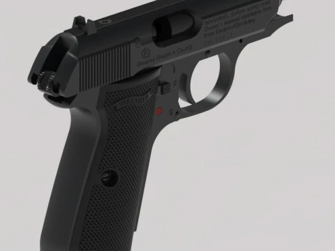 Pneumatic pistol Walther - Umarex ppk-s 3D Model