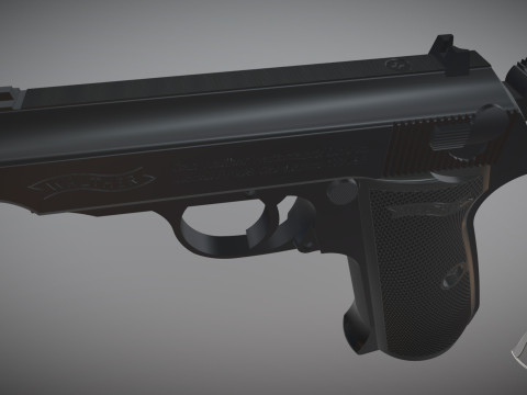Pneumatic pistol Walther - Umarex ppk-s 3D 모델