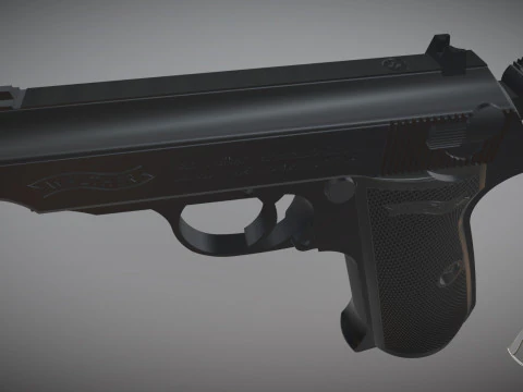 Pneumatic pistol Walther - Umarex ppk-s 3D Model