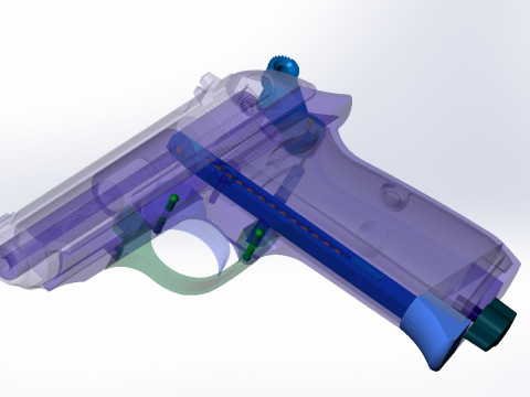 Pneumatic pistol Walther - Umarex ppk-s 3D 모델