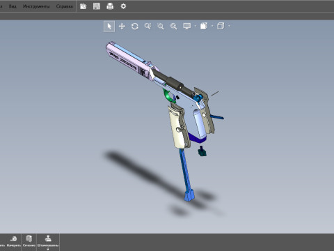 Pneumatic pistol Walther - Umarex ppk-s 3D 모델