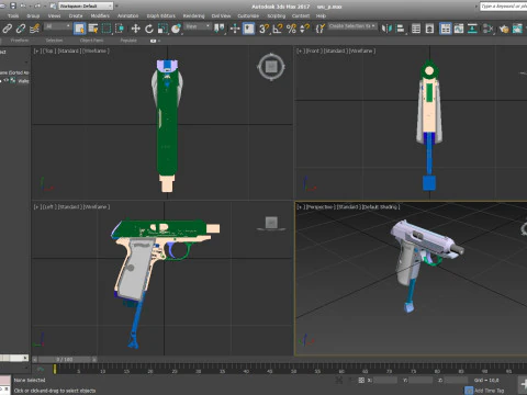 Pneumatic pistol Walther - Umarex ppk-s 3D Model