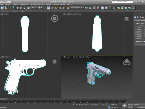 Pneumatic pistol Walther - Umarex ppk-s 3D 모델