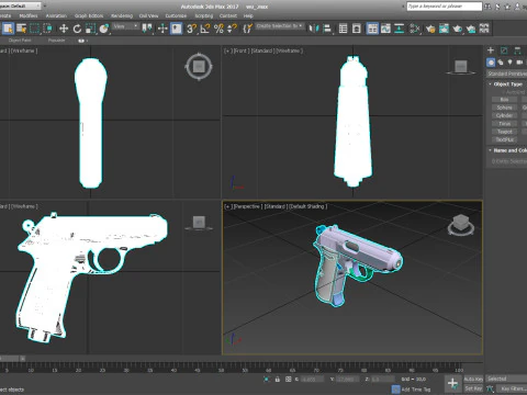 Pneumatic pistol Walther - Umarex ppk-s 3D Model