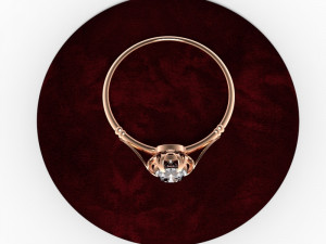 Ring with gemstone style - retro USSR 3D-printmodel