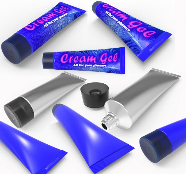 Tube with cover universal mockup Model 3D .c4d .max .obj .3ds .fbx .stl .blend 