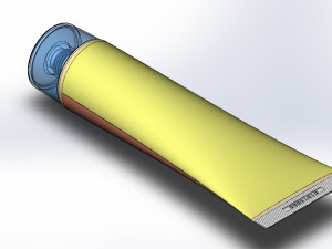 Tube with cover universal mockup Model 3D