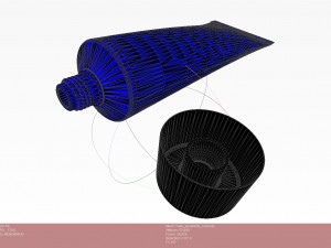 Tube with cover universal mockup Model 3D