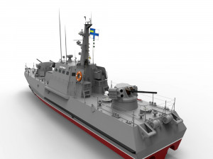 Small armored artillery boat of Gurza M type - U174 AKKERMAN - Navy of UKRAINE Model 3D
