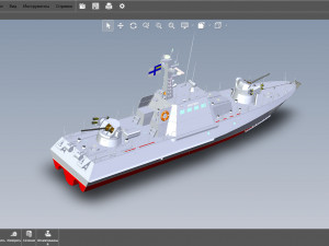 Small armored artillery boat of Gurza M type - U174 AKKERMAN - Navy of UKRAINE Model 3D