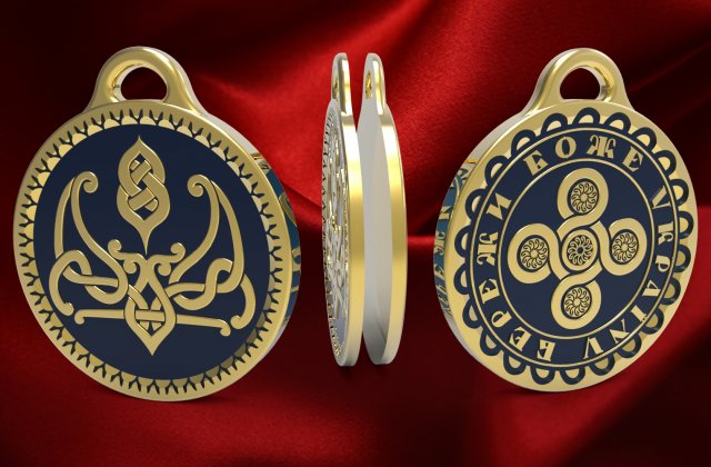 Charm-pendant keychain- God Save Ukraine 3D 프린트 모델 .c4d .max .obj .3ds .fbx .stl .blend 
