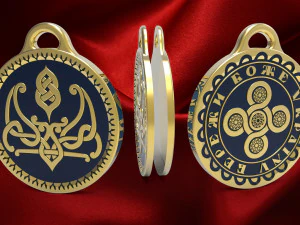 Charm-kolye anahtarlık-Tanrı Ukrayna'yı korusun 3D Baskı Modeli