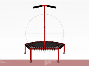 Trampoline for fitness classes 3D Model