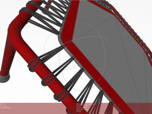 Trampoline for fitness classes 3D Model