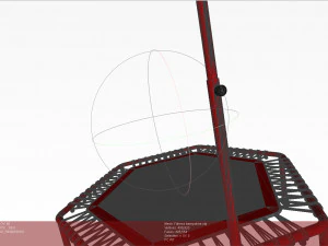 Trampoline for fitness classes 3D Model