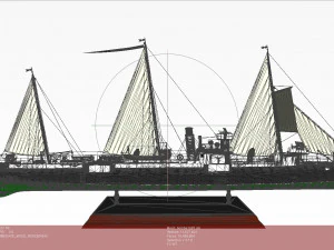 Avizo - torpillear La Bombe - FRANCE Navy 1885 year 3D Model