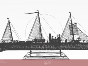 Avizo - torpillear La Bombe - FRANCE Navy 1885 year 3D 모델