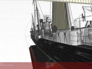 Avizo - torpillear La Bombe - FRANCE Navy 1885 year 3D 모델