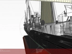 Avizo - torpillear La Bombe - FRANCE Navy 1885 year 3D Model