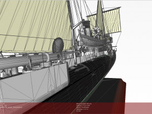 Avizo - torpillear La Bombe - FRANCE Navy 1885 year 3D 모델