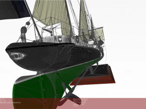 Avizo - torpillear La Bombe - FRANCE Navy 1885 year 3D Model